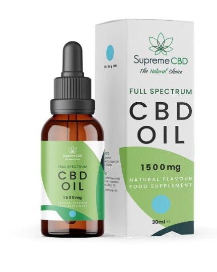 Supreme CBD 1500mg Full Spectrum CBD Tincture Oil - 30ml