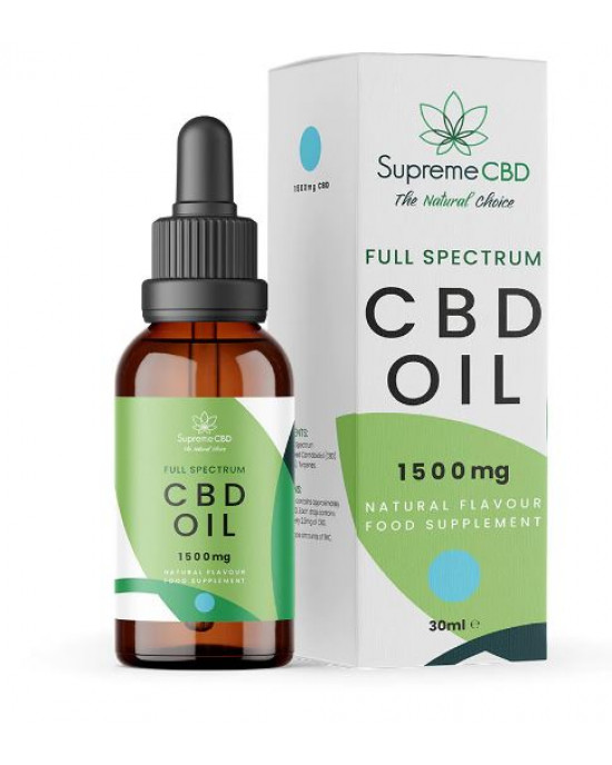 Supreme CBD 1500mg Full Spectrum CBD Tincture Oil - 30ml