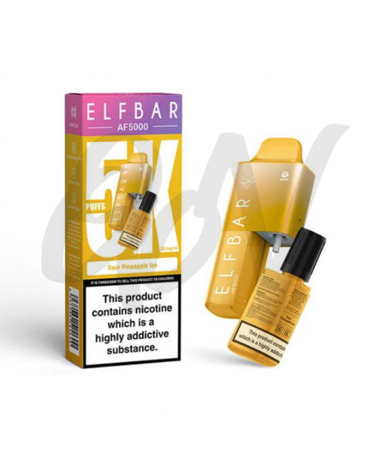 Elf Bar AF5000 Sour Pineapple Ice Disposable Vape 20mg