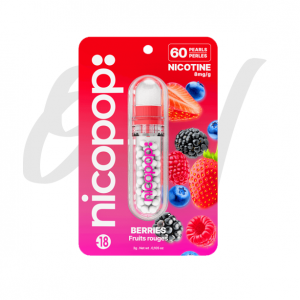 Nicopop 8mg Nicotine Berries Pearls - 60 Pearls Nicopop 8mg Nicotine Berries Pearls - 60 Pearls